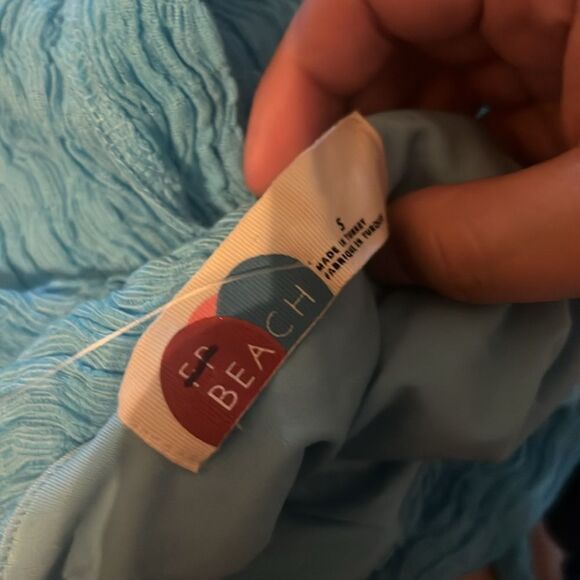 Free People beach Blue Eleni Bodycon Midi Dress Size Small - Picture 7 of 8